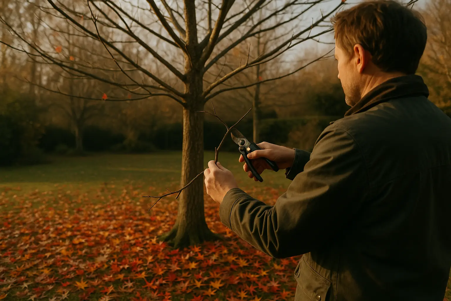 taille legere dun liquidambar en hiver