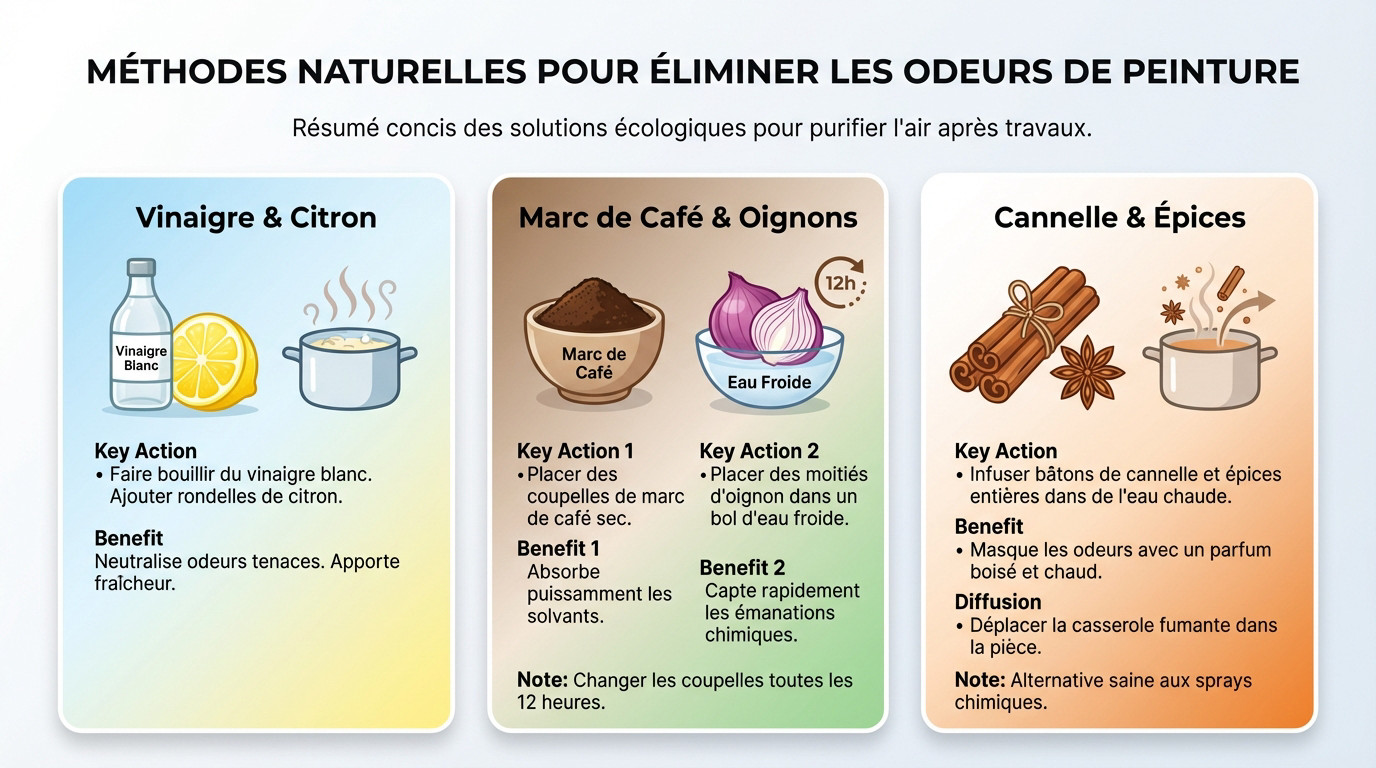 Astuces naturelles de cuisine pour éliminer les odeurs de peinture