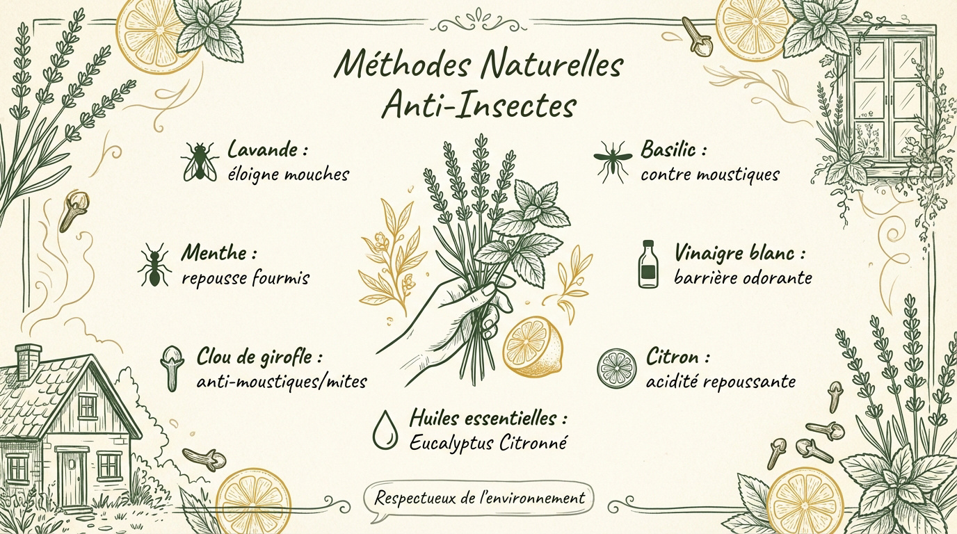 Plantes et huiles essentielles pour repousser les insectes naturellement